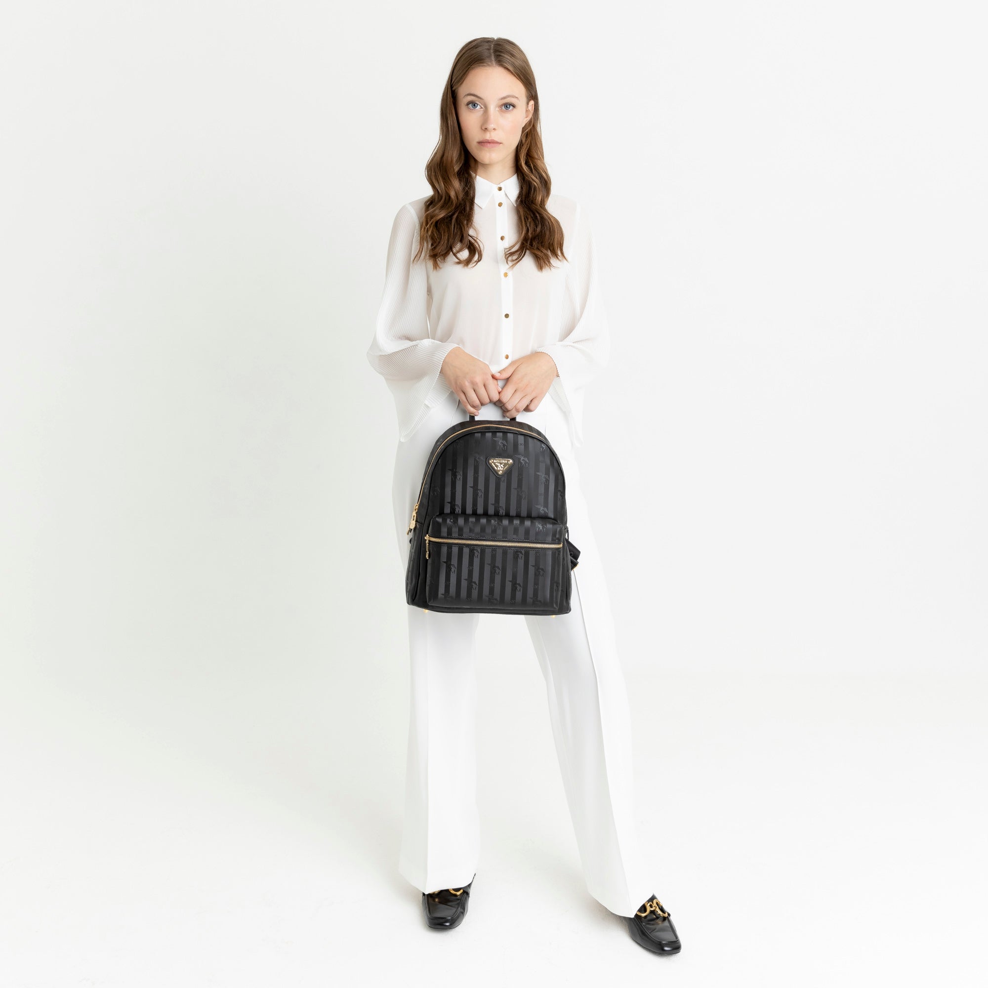 GLARUS | Rucksack classic schwarz/gold - FULL BODY