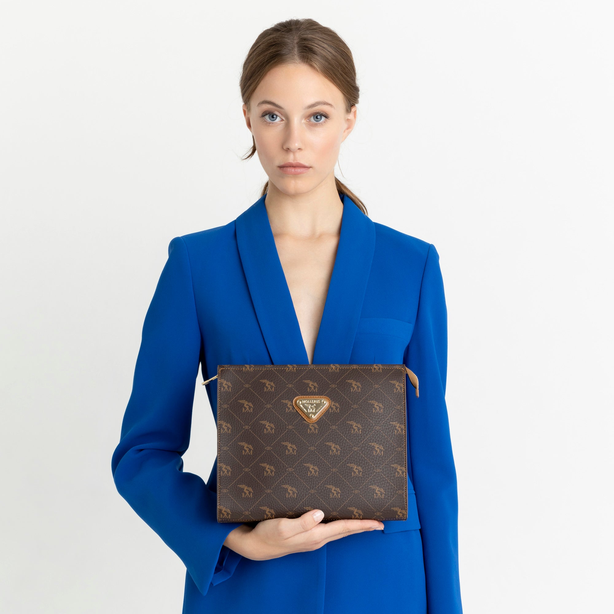 REUTE | Necessaire Pecarus braun /beige/gold - ON BODY