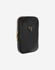 WILDHORN | Portefeuille pour téléphone portable en cuir de veau noir/doré classique
