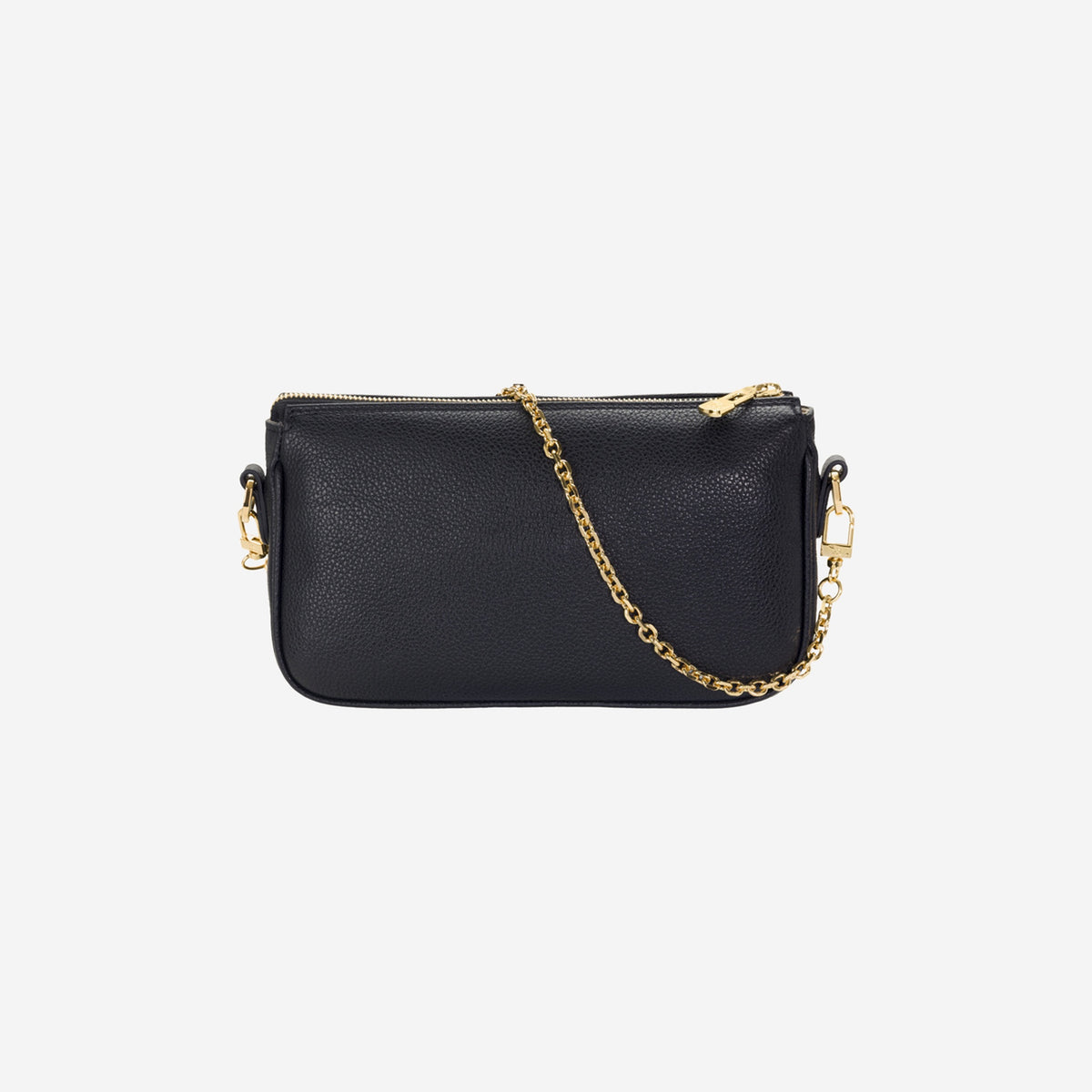 ZELL | Umhängetasche Kalbsleder classic schwarz/gold - von hinten