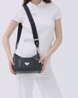 CASTIEL | Sac à bandoulière classique noir/argent