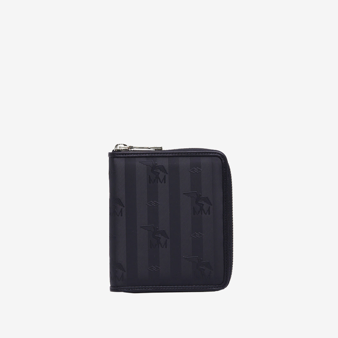 NIEDERHORN | Portemonnaie classic schwarz/silber - frontal