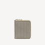 NIEDERHORN | Portemonnaie taupe grau/gold - frontal