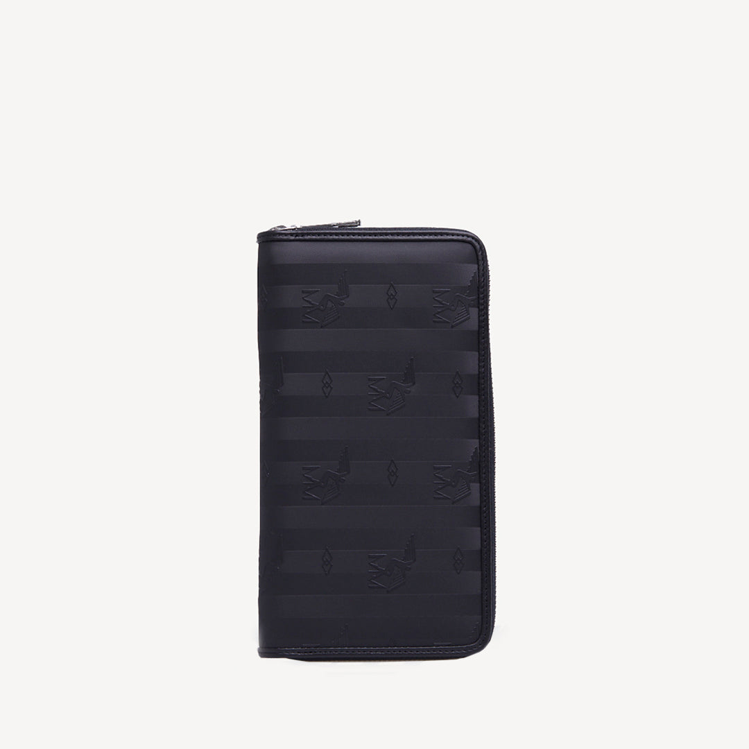 CLARIDEN | Portemonnaie classic schwarz/silber - frontal
