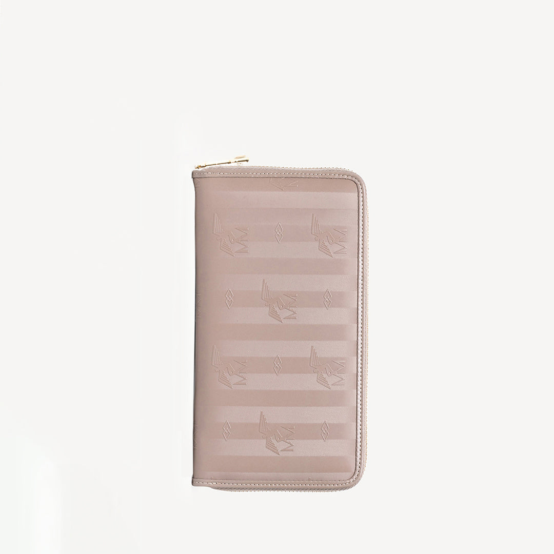 CLARIDEN | Portemonnaie taupe grau/gold - frontal