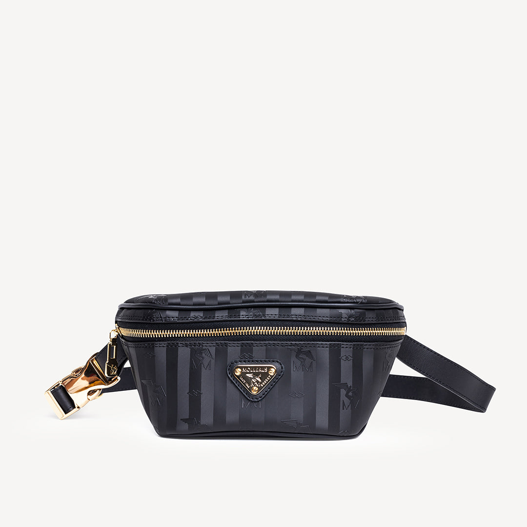 GRINDELWALD | Bauchtasche classic schwarz/gold - frontal