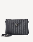 TAMINS | Umhängetasche classic schwarz/silber - frontal