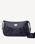 GRAZIA | Clutch classic schwarz/silber - frontal