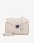 MARLY | Umhängetasche pearl weiss/silber - frontal
