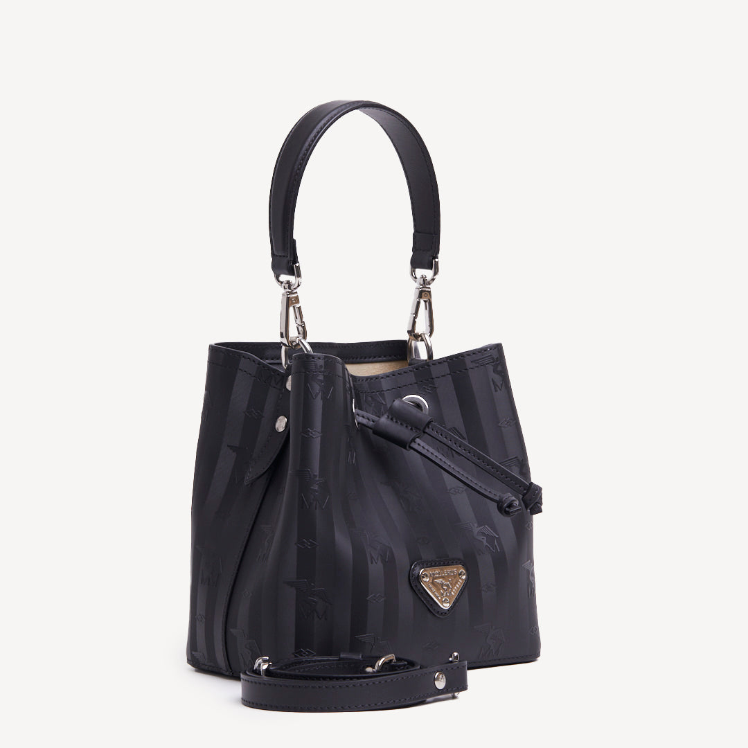 GRABS | Beuteltasche classic schwarz/silber - seitlich