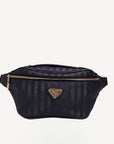 BRIENZ | Gürteltasche classic schwarz/gold - frontal