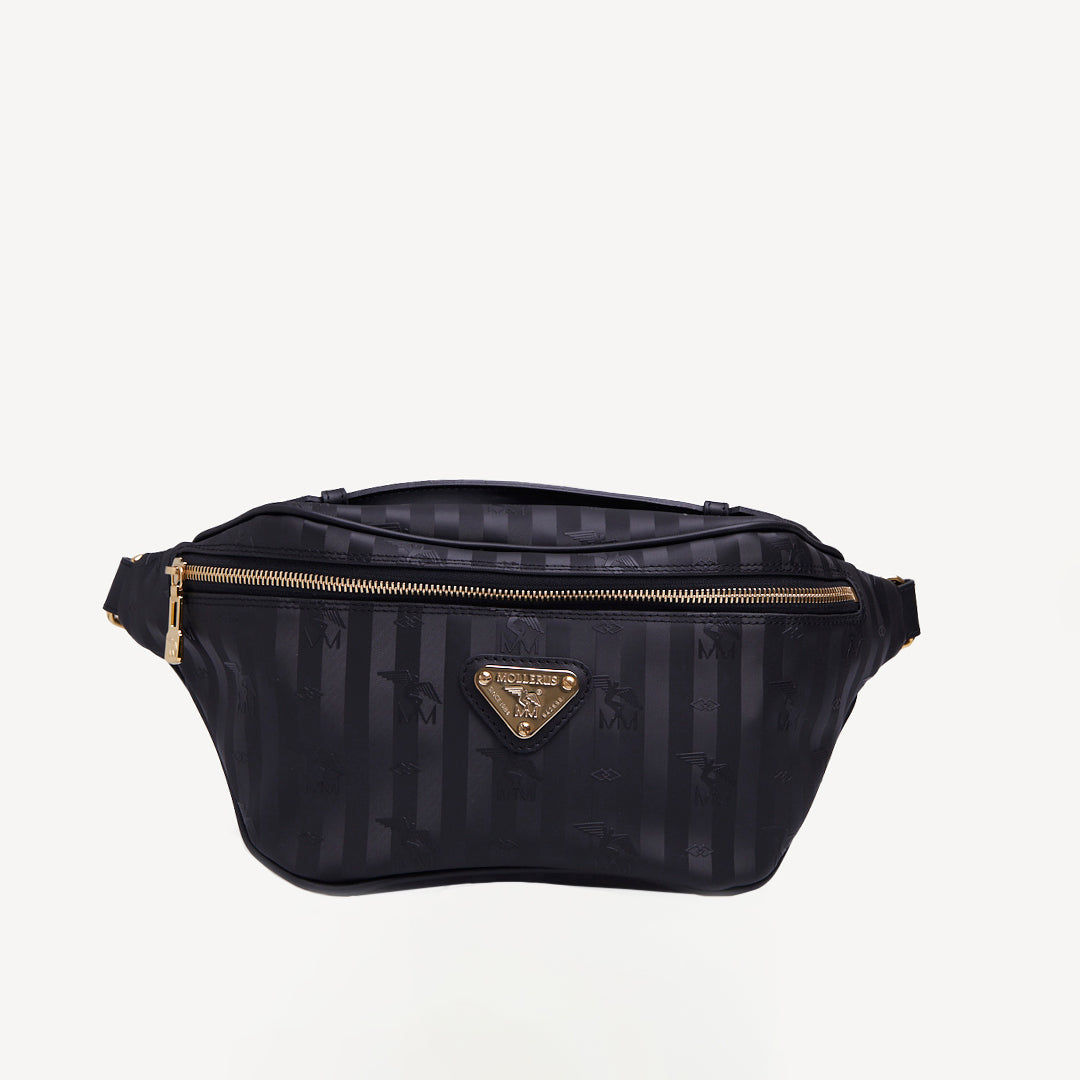 BRIENZ | Gürteltasche classic schwarz/gold - frontal