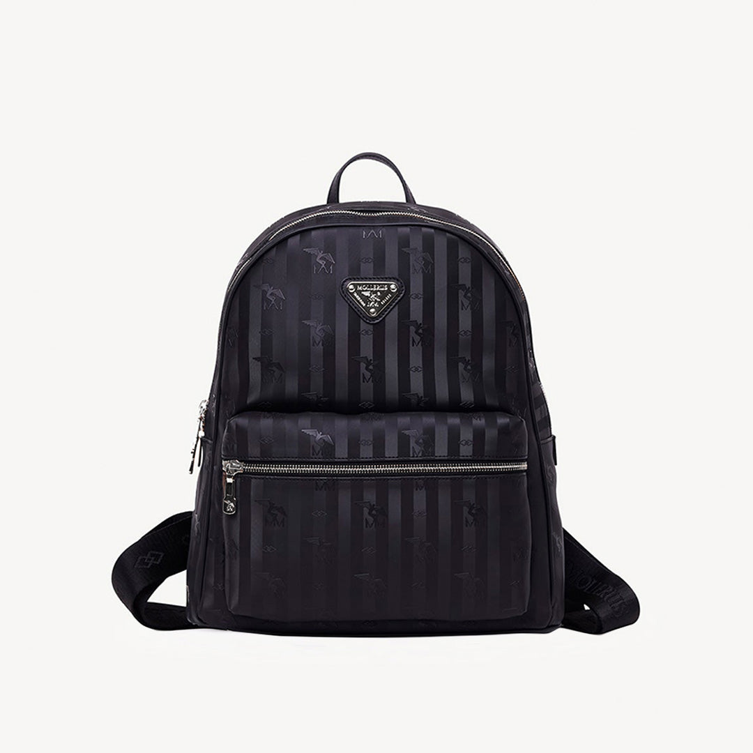 GLARUS | Rucksack classic schwarz/silber - frontal