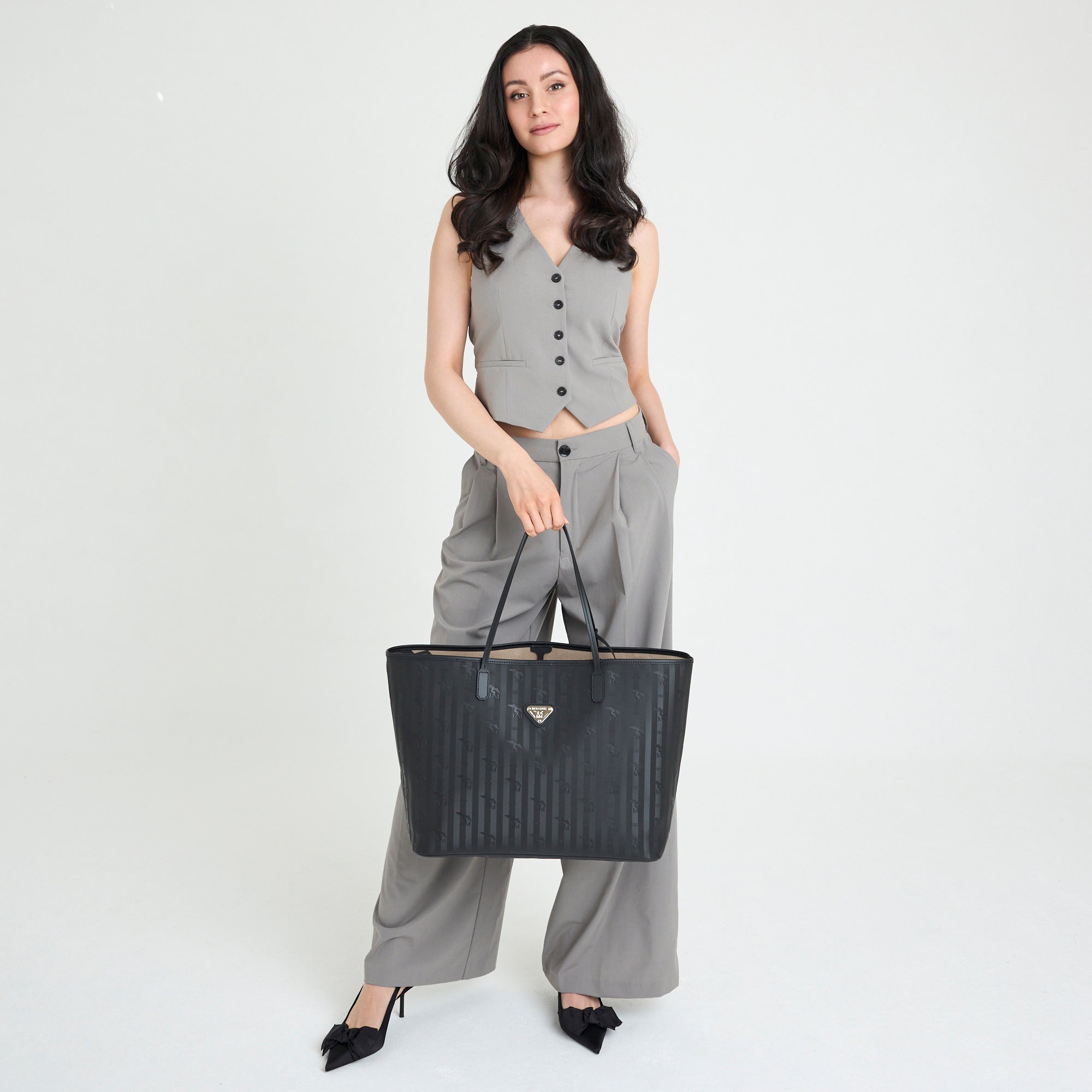 ZUERICH | Shopper city classic schwarz/gold - FULL BODY