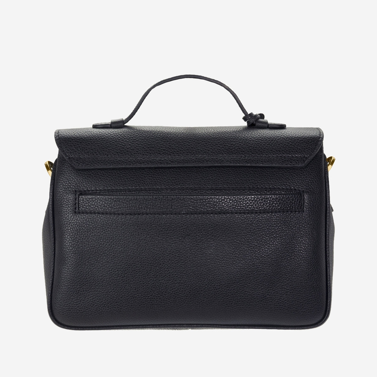 MARLY | Umhängetasche Kalbsleder classic schwarz/gold - von hinten