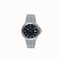 PREMIER ENGELBERG | Montre en acier inoxydable cadran noir