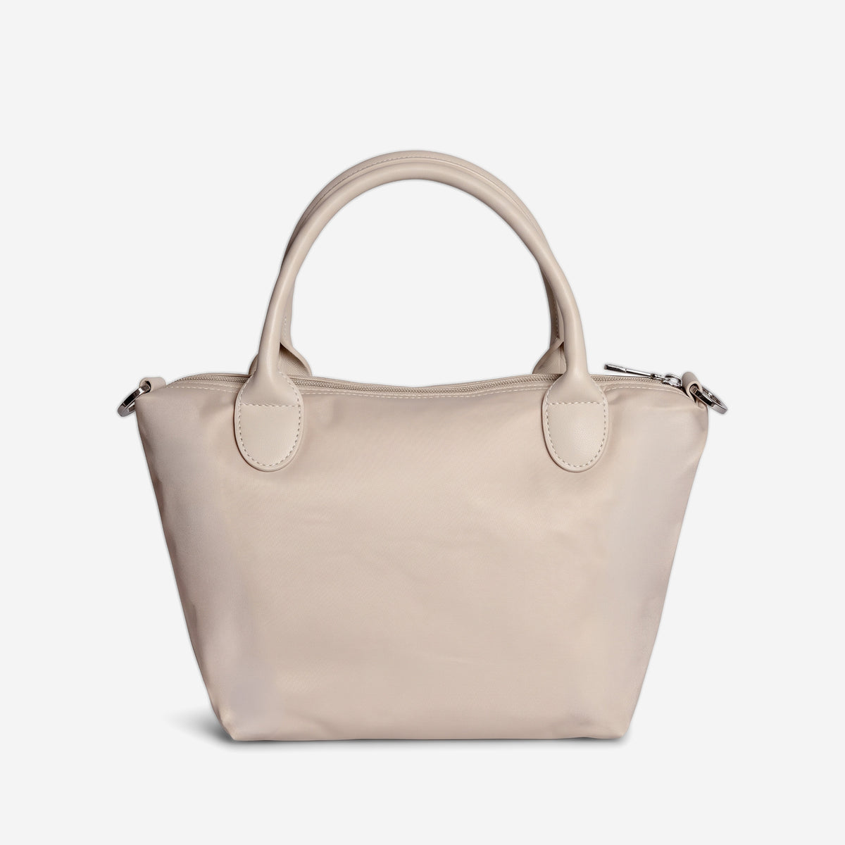 WENGEN | Shopper Nylon pearl weiss/silber - von hinten 
