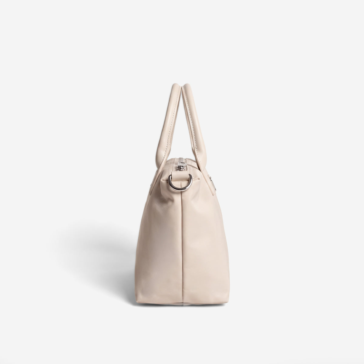 WENGEN | Shopper Nylon pearl weiss/silber - seitlich 