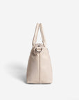 WENGEN | Shopper Nylon pearl weiss/silber - seitlich 