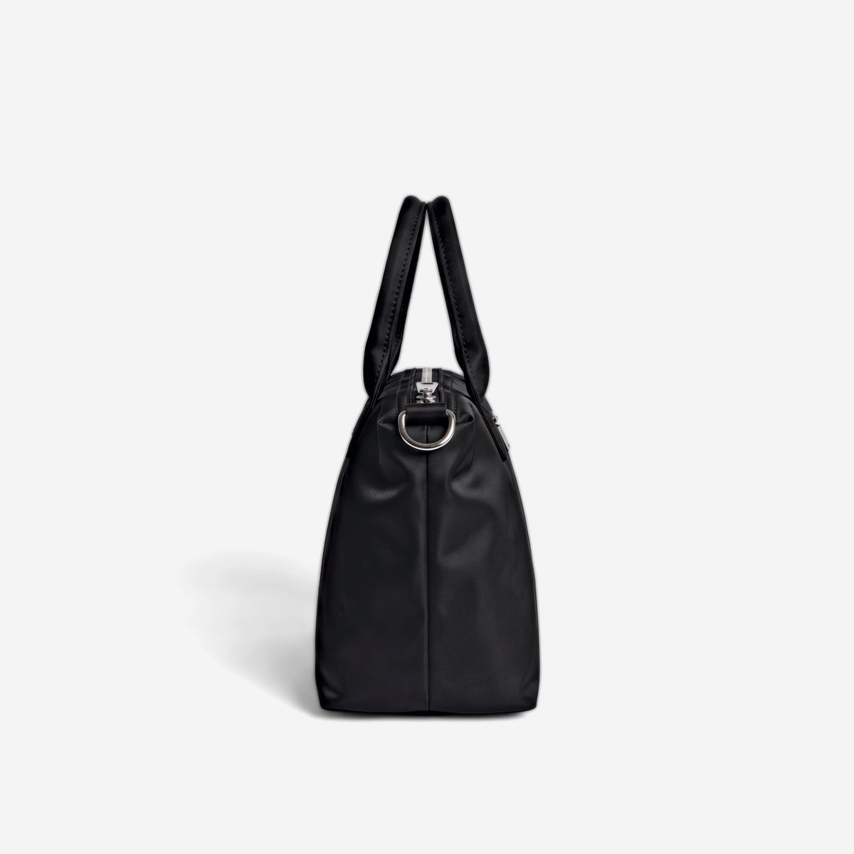 WENGEN | Shopper Nylon classic schwarz/silber - seitlich 