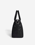 WENGEN | Shopper Nylon classic schwarz/silber - seitlich 
