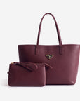 BERN | Shopper Kalbsleder antik rot/gold - frontal