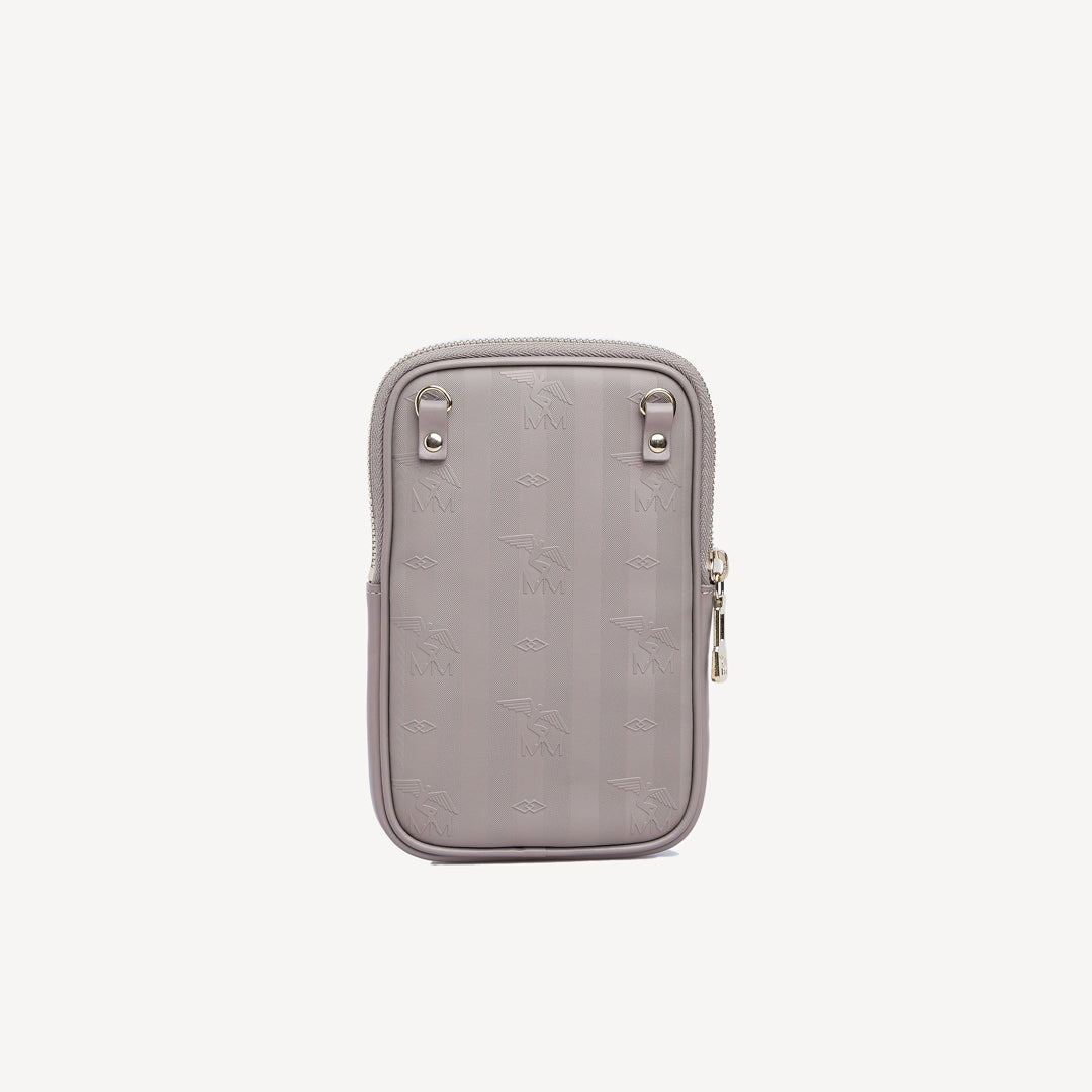 WILDHORN | Handyportemonnaie taupe grau/gold hinten