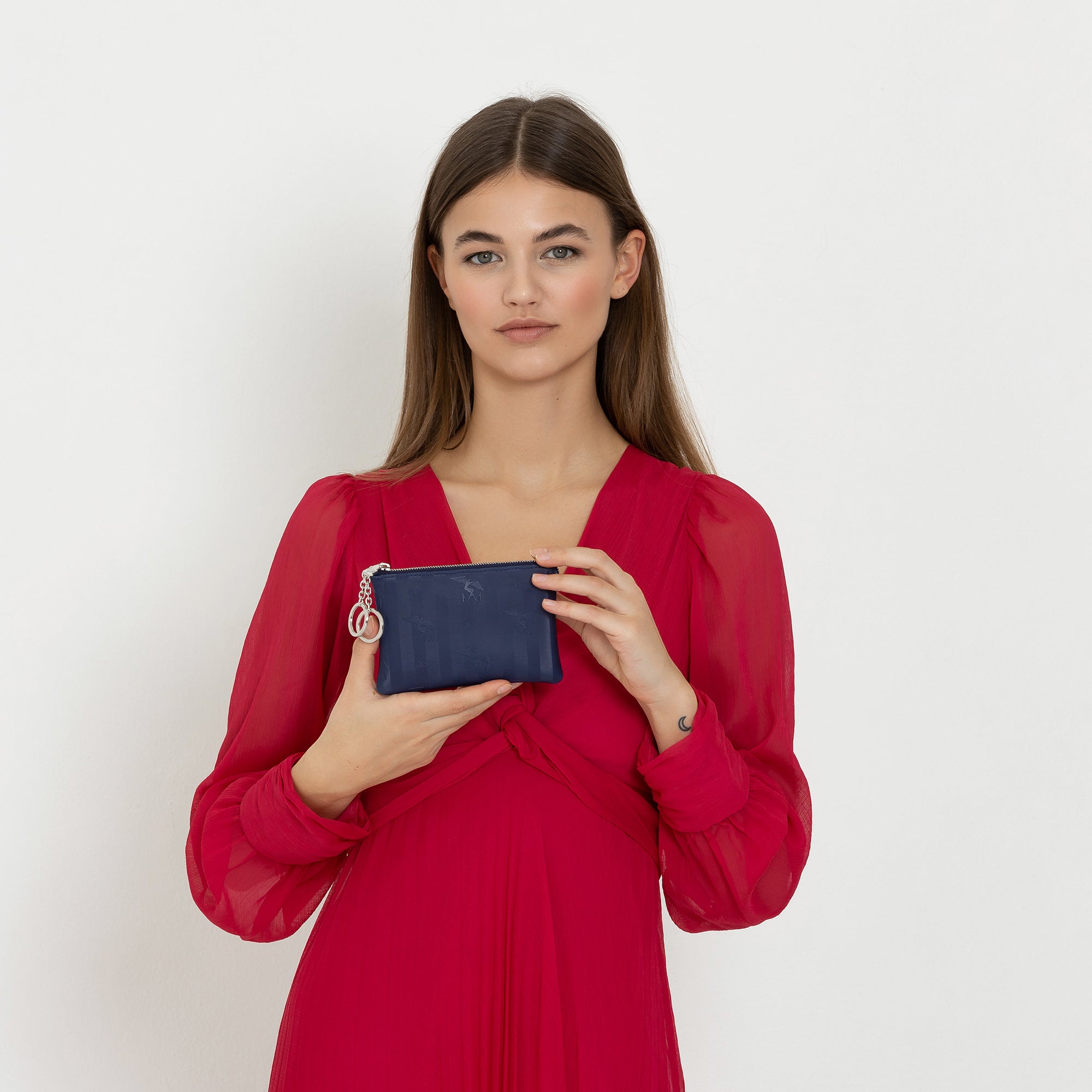 ALBIS | Schlüsseletui midnight blau/silber - full body