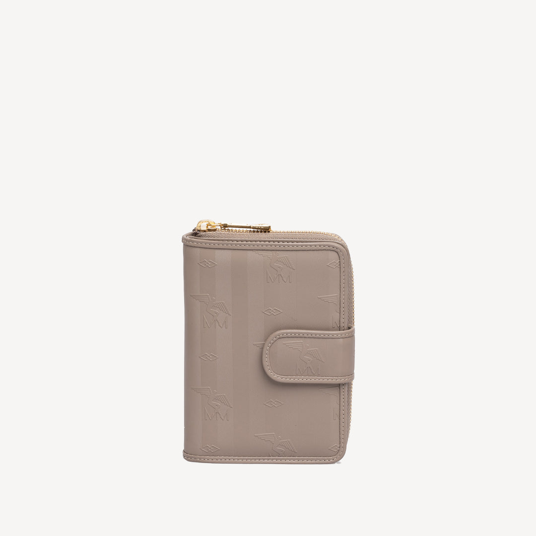 SAENTIS | Portemonnaie taupe grau/gold - frontal