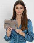 SAENTIS | Portemonnaie taupe grau/gold - full body