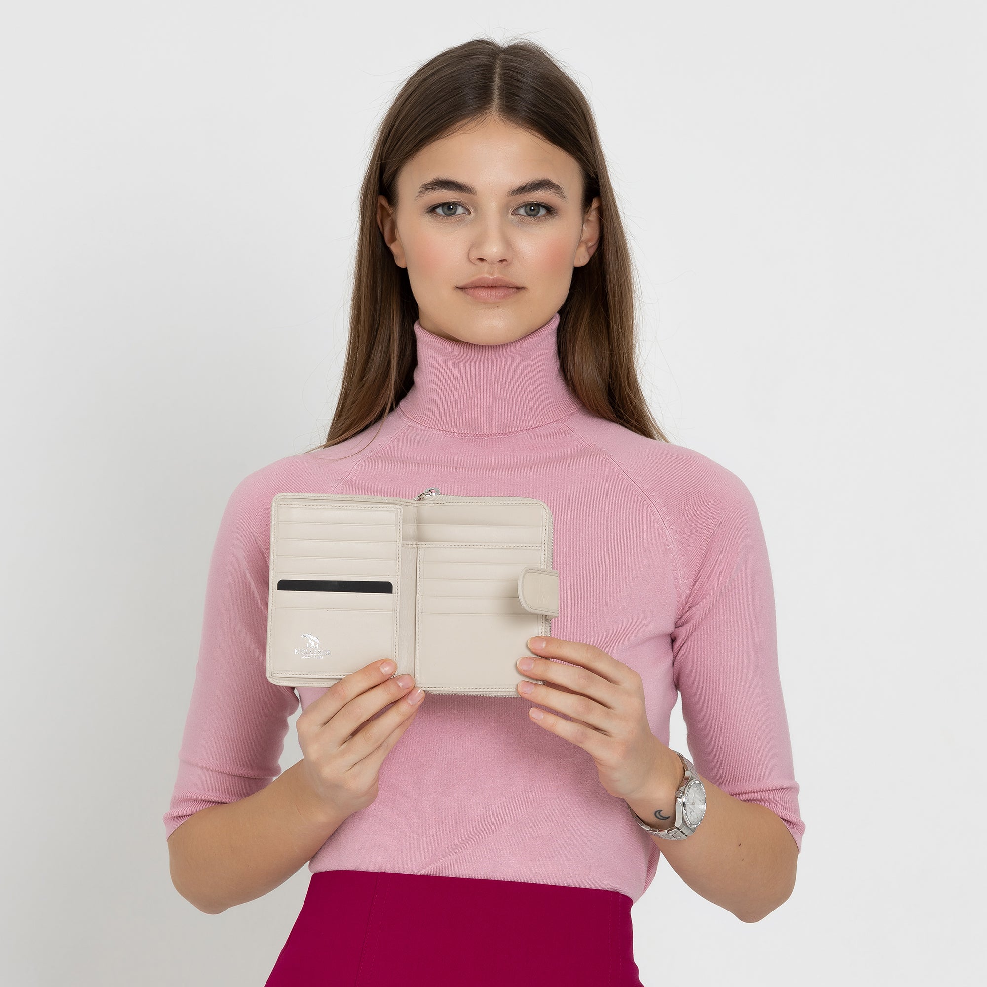 SAENTIS | Portemonnaie pearl weiss/silber - full body