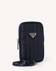 WILDHORN | Handyportemonnaie classic schwarz/silber seitlich