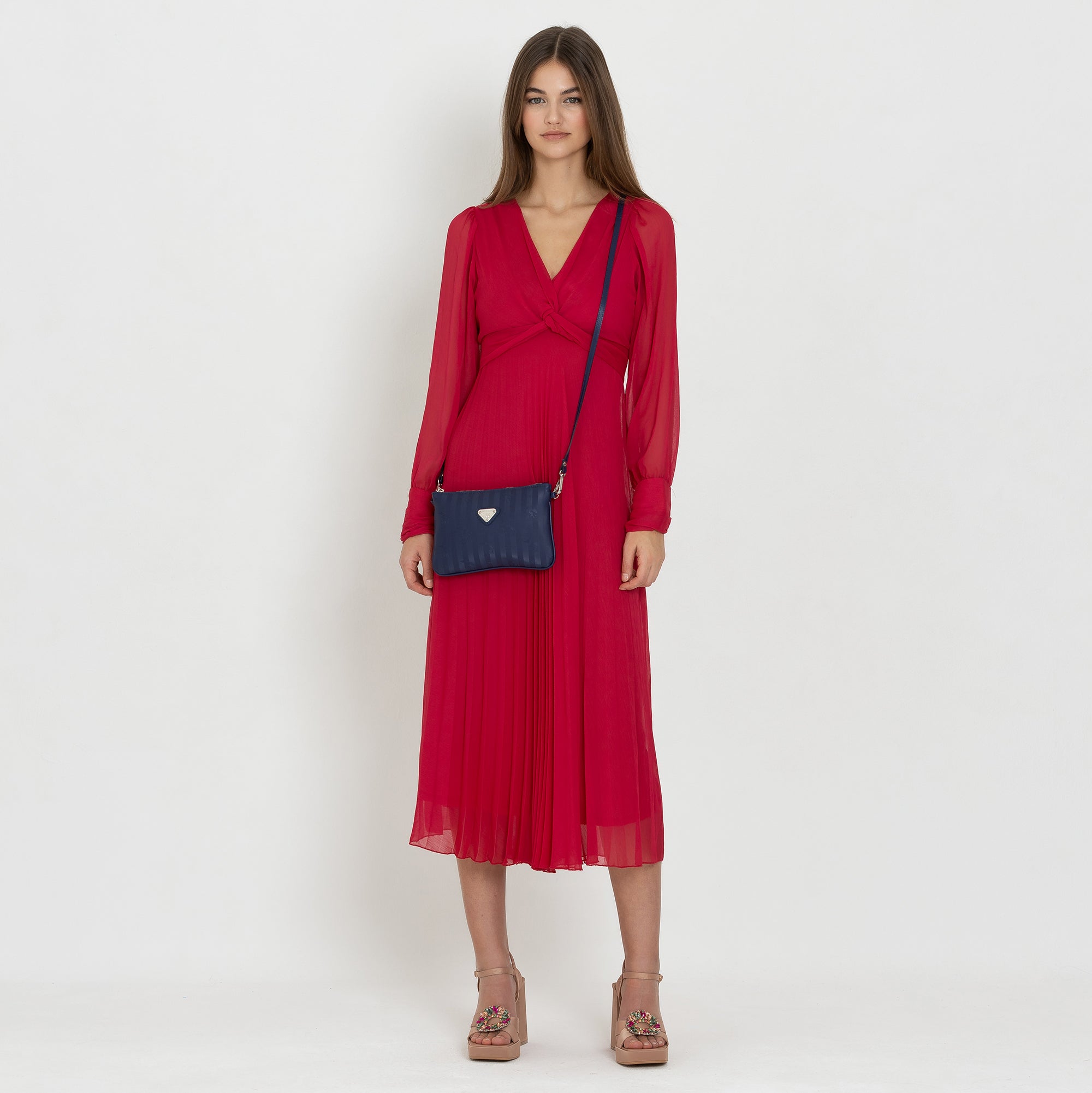 TAMINS | Umhängetasche midnight blau/silber - full body