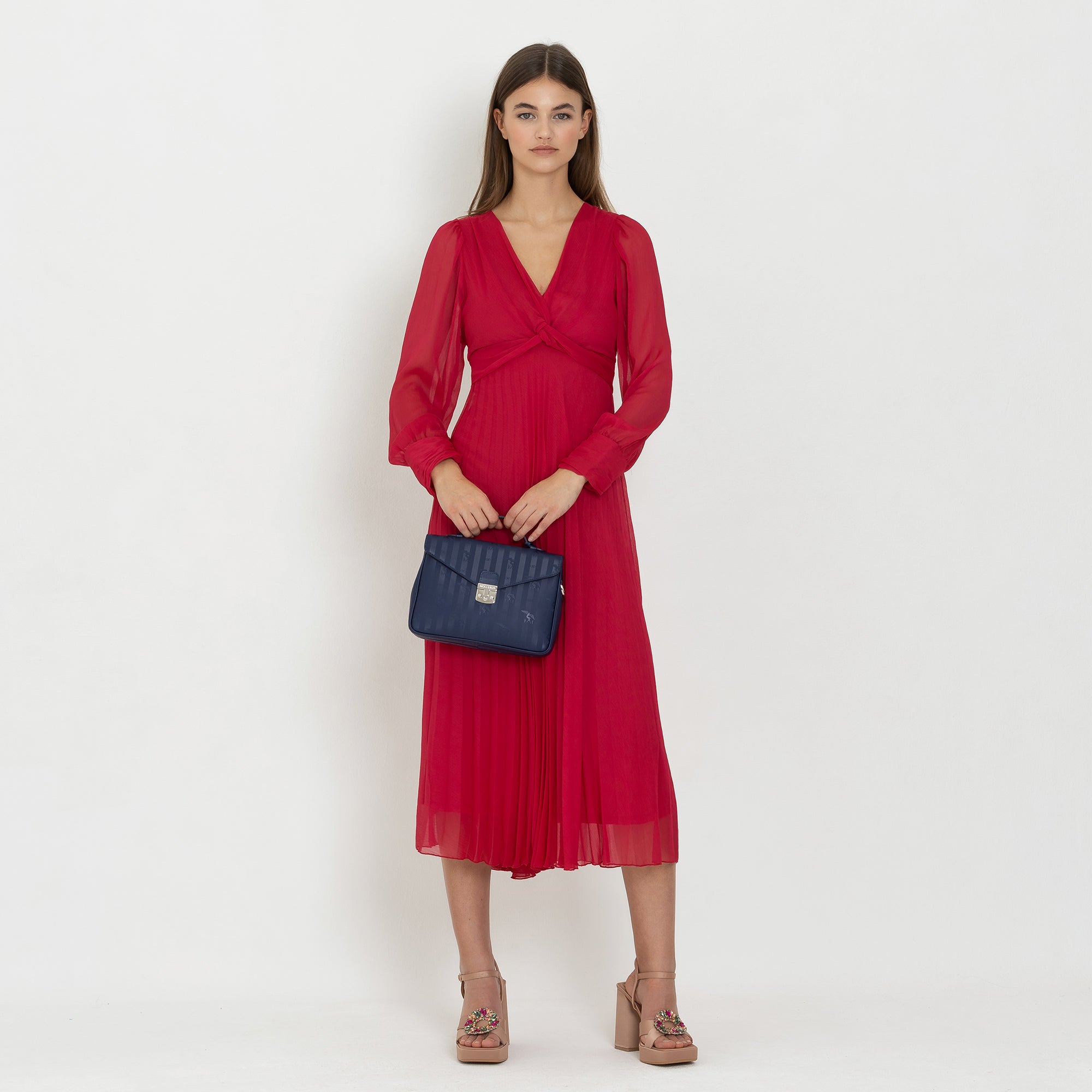 MARLY | Umhängetasche midnight blau/silber - full body