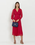 MARLY | Umhängetasche midnight blau/silber - full body