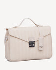 MARLY | Umhängetasche pearl weiss/silber - seitlich