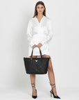 GISWIL | Businesstasche classic schwarz/silber - full body