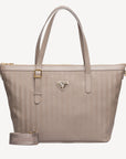 GISWIL | Businesstasche taupe grau/gold - frontal