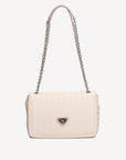 GOLDACH | Umhängetasche pearl weiss/silber - frontal
