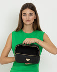 SERVAZ | Necessaire classic schwarz/gold- innen