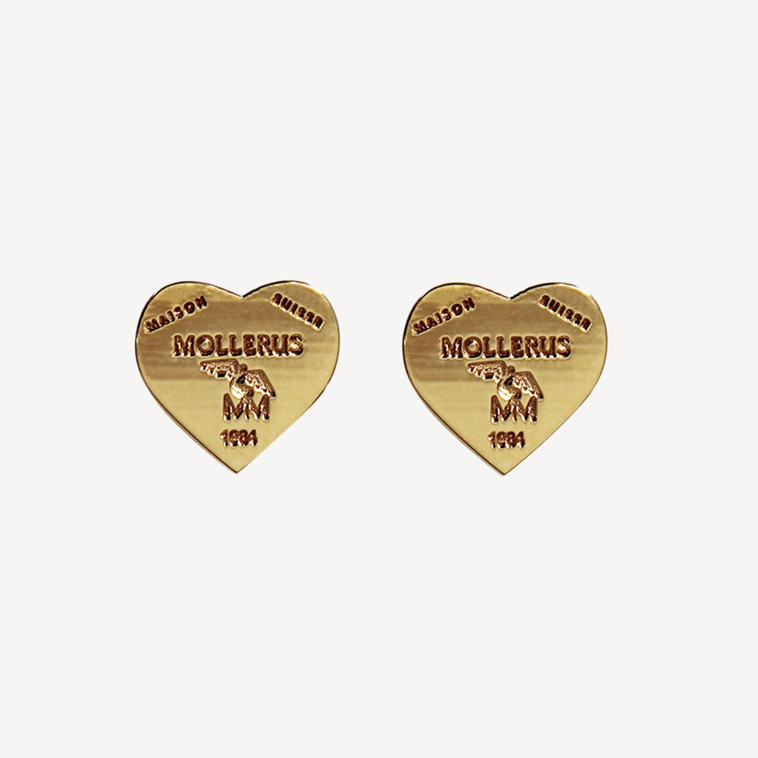 ALPENROSE | Heart stud earrings | 18K gold