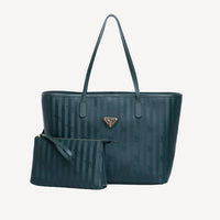 BERNE | Shopper forest green/gold