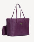 BERN | Shopper plum violette/gold- seitlich