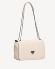 GOLDACH | Umhängetasche pearl weiss/silber - seiltich
