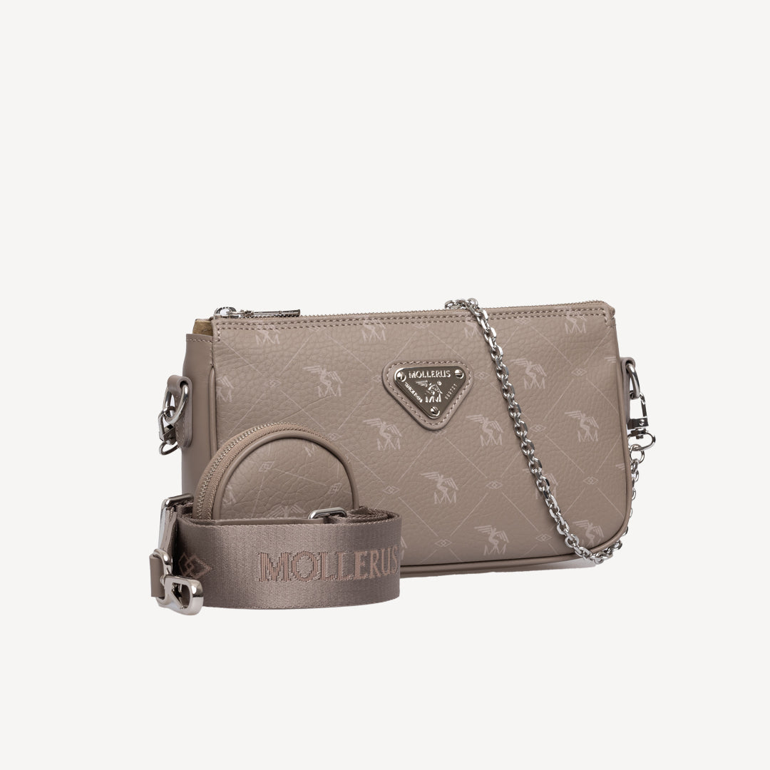 ZELL | Umhängetasche Pecarus taupe/rosè/silber - seilitch
