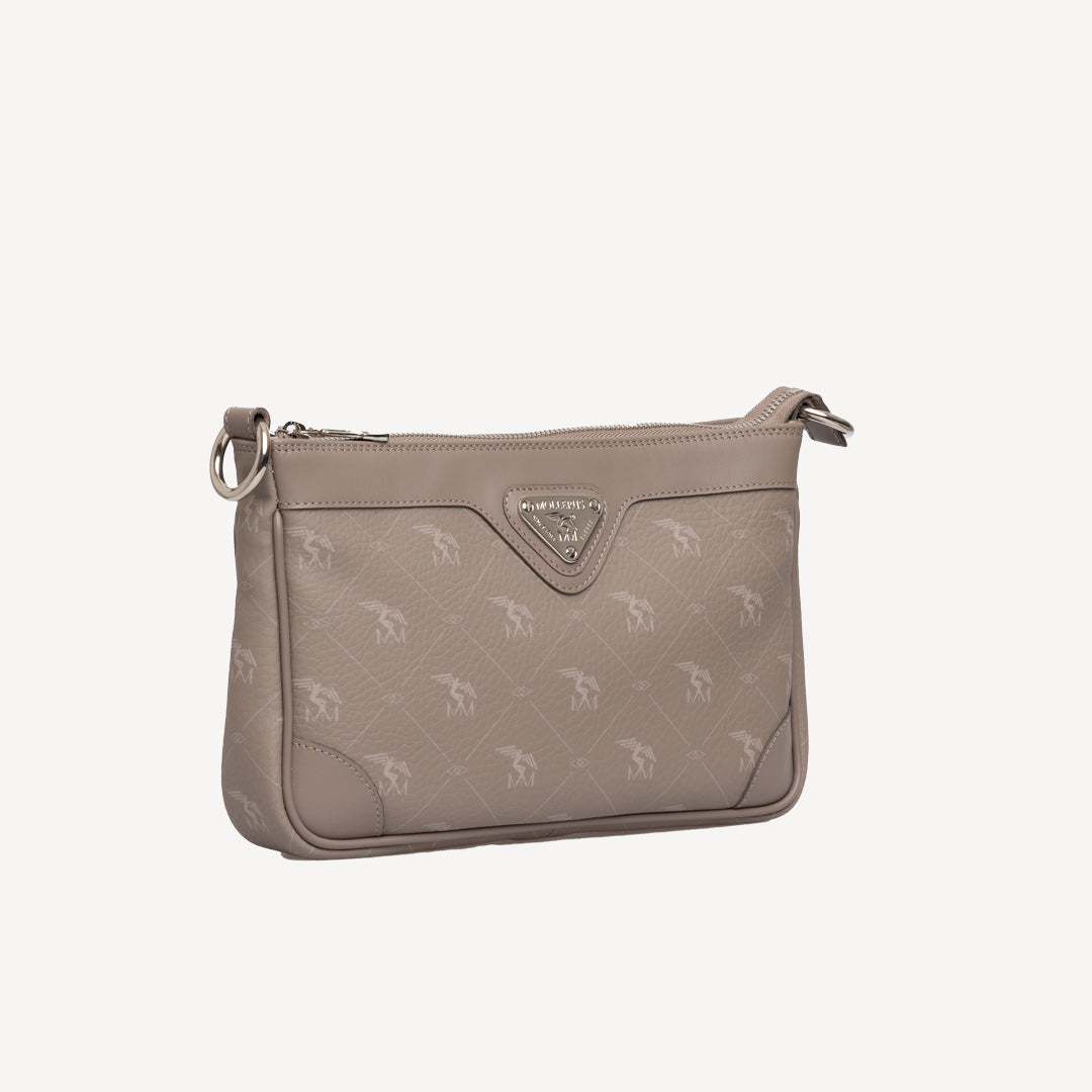 FLUMS | Umhängetasche Pecarus taupe/rosè/silber - seiltich