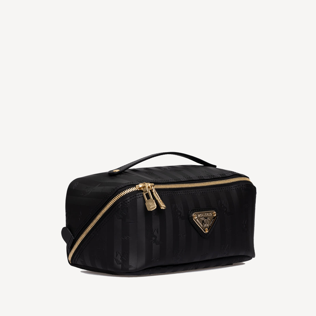 SERVAZ | Necessaire classic schwarz/gold - seitlich