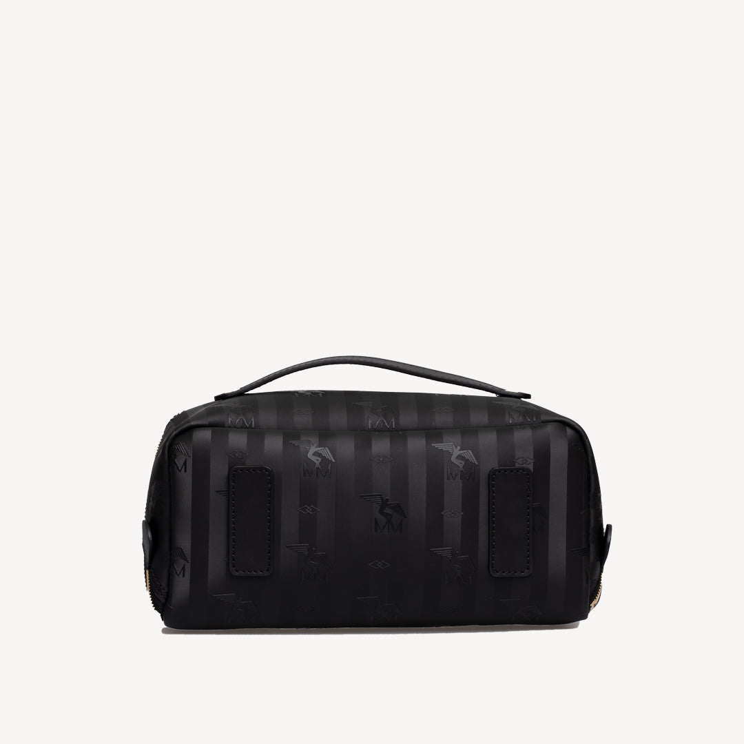 SERVAZ | Necessaire classic schwarz/gold - von hinten