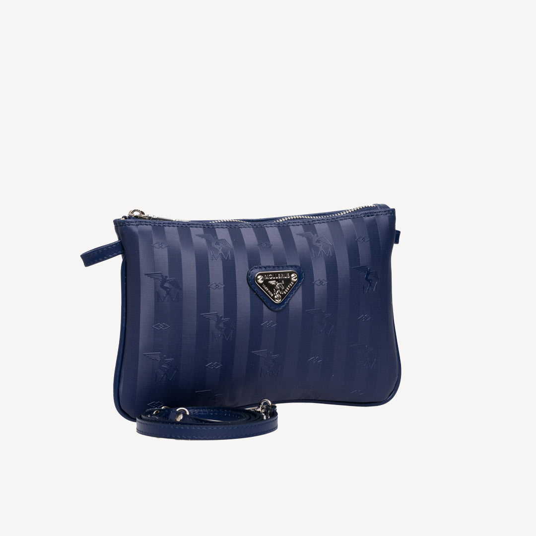 TAMINS | Umhängetasche midnight blau/silber - seiltich