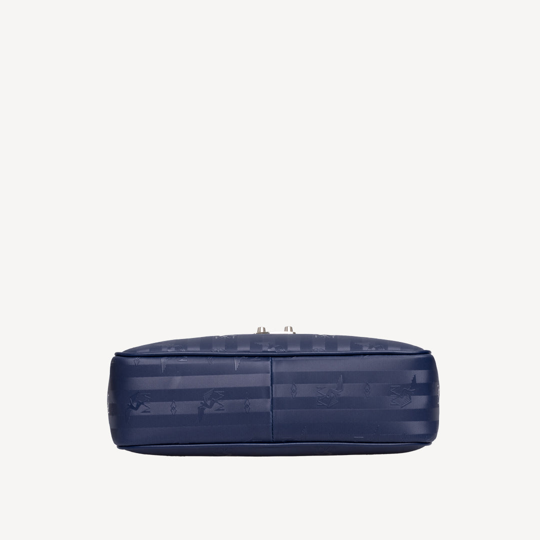 MARLY | Umhängetasche midnight blau/silber - von unten